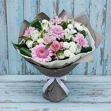 Букет цветов из:  Герберы, Альстромерии и Хризантемы #REPLACE_PRED# Апастово