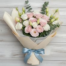 Букет цветов из:  Лизиантусы в Апастово