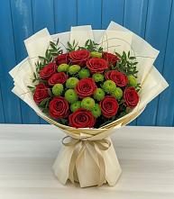 Букет цветов из:  Розы и Хризантемы #REPLACE_PRED# Апастово