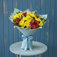 Букет цветов из:  Альстромерии и Хризантемы #REPLACE_PRED# Апастово