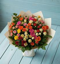 Букет Микс из разноцветных кустовых роз #REPLACE_PRED# Апастово